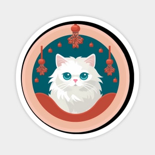 Persian Cat Xmas  Ornament, Love Cats Magnet